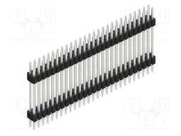 Connector: pin strips; pin header; male; PIN: 54; 1.27mm; THT; 2x27