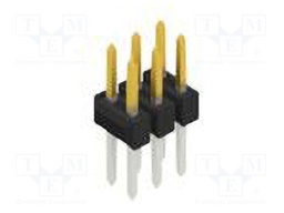 Connector: pin strips; pin header; male; PIN: 6; 2.54mm; THT; 2x3