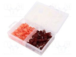 Kit: connectors; IDC,crimped; for cable; red; 50pcs.