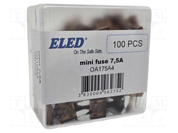 Fuse: fuse; 7.5A; 32VDC; automotive; 11.1mm; 11.1x3.9x17.2mm