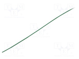 Heat shrink sleeve; glueless; 2: 1; 1.2mm; L: 1m; green; polyolefine