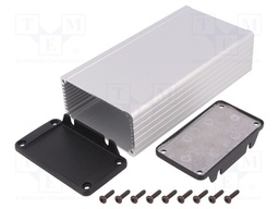 Enclosure: shielding; X: 84mm; Y: 160mm; Z: 44mm; aluminium; natural