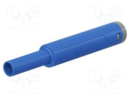 Connector: 4mm banana; socket; 19A; 1kV; blue; nickel plated; 3.9mm