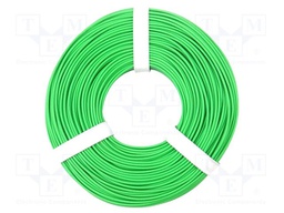 Wire; stranded; Cu; 1x0,25mm2; PVC; green; 100V; -10÷85°C; 50m