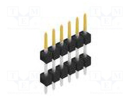 Connector: pin strips; pin header; male; PIN: 6; 2.54mm; THT; 1x6