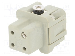Connector: HDC; female; HDC; PIN: 4; 3+PE; size 1; 10A; 250V
