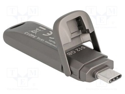 Pendrive; 512GB; R: 1980MB/s; grey; USB C plug; 0÷70°C