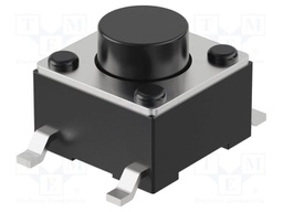 Microswitch TACT; SPST-NO; Pos: 2; 50mA/12VDC; SMT; 2.45N; 6x6mm