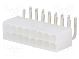 Socket; wire-board; male; N42G; 4.2mm; PIN: 16; THT; 600V; 9A; tinned