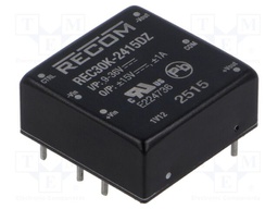 Converter: DC/DC; 30W; Uin: 9÷36V; Uout: 15VDC; Uout2: -15VDC; 1"x1"