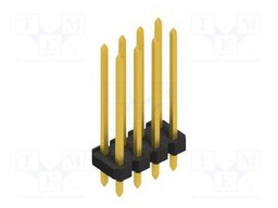 Connector: pin strips; pin header; male; PIN: 8; 2.54mm; THT; 2x4