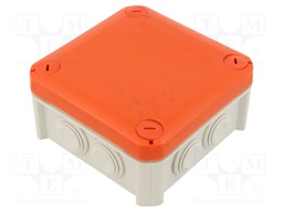 Enclosure: junction box; X: 114mm; Y: 114mm; Z: 57mm; polypropylene