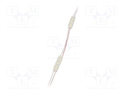 LED; white cold; 7000K; 72lm; 140°; No.of diodes: 3; 8x8x31mm; 60mA