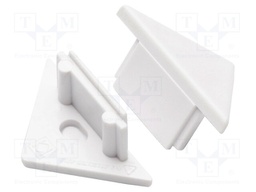 Cap for LED profiles; white; ABS; Application: TRIO10