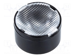 LED lens; round; Mat: PMMA plexiglass; transparent; 32÷41°