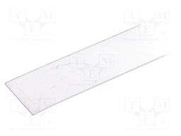 Cover for LED profiles; transparent; 1m; V: E; slide