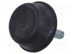 Vibroisolation foot; Ø: 50mm; Shore hardness: 40±5; 1843N; 369N/mm