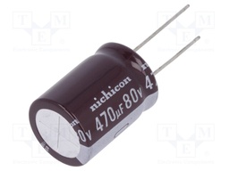 Capacitor: electrolytic; low impedance; THT; 470uF; 80VDC; ±20%