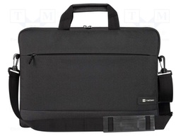 Laptop bag; black; poliester 300D; Usable dim: 385x20x270mm