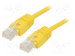 Patch cord; U/UTP; 5e; stranded; CCA; PVC; yellow; Len: 3m; 26AWG