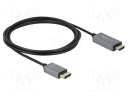 Cable; DisplayPort plug,HDMI plug; Len: 2m; black; 28AWG,32AWG