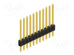 Connector: pin strips; pin header; male; PIN: 11; 1.27mm; THT; 1x11