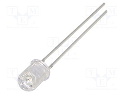 IR transmitter; 5mm; 850nm; transparent; 20÷30mW; 30°; 1.6÷1.8VDC