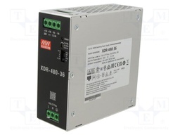 Power supply: switching; for DIN rail mounting; XDR-480