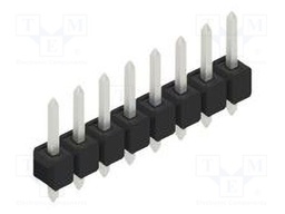 Connector: pin strips; pin header; male; PIN: 8; 2.54mm; THT; 1x8