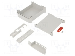 Enclosure: for computer; Raspberry Pi 4 B; ABS; grey; X: 45mm