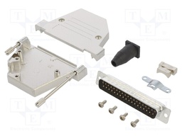 D-Sub; PIN: 37; male; shielded,with strain relief; angled 45°