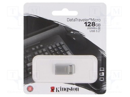 Pendrive; USB 3.2 Gen 1; 128GB; R: 200MB/s; silver; USB A