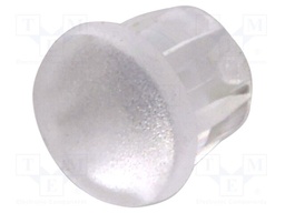 Fiber for LED; Ø5mm; L: 4.3mm; round; Front: convex; straight