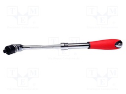 Rattle; 1/4"; telescopic,with joint; 197÷245mm; Teeth: 36