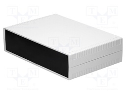 Enclosure: with panel; X: 300mm; Y: 200mm; Z: 75mm; ABS; light grey