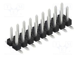 Connector: pin strips; pin header; male; PIN: 18; 2.54mm; SMT; 2x9