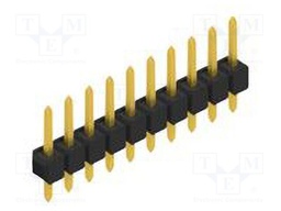 Connector: pin strips; pin header; male; PIN: 10; 2.54mm; THT; 1x10