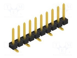 Connector: pin strips; pin header; male; PIN: 10; 2.54mm; SMT; 1x10