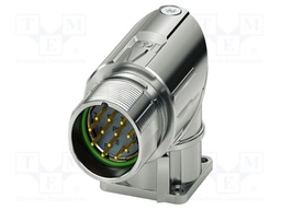 Connector: M23; socket; PIN: 6; crimped; angled; IP68; M23 PRO; 20A