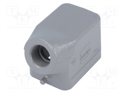 Enclosure: for HDC connectors; Han B; size 6B; for cable; angled