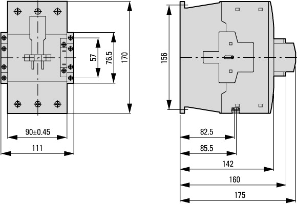 Contactor: 3-pole; NO x3; Auxiliary contacts: NC x2,NO x2; 230VAC