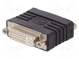 Adapter; DVI-I (24+5) socket,both sides; Colour: black