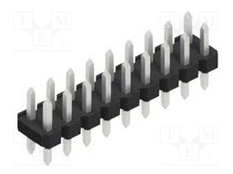 Connector: pin strips; pin header; male; PIN: 18; 2.54mm; THT; 2x9