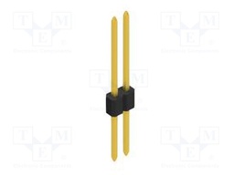 Connector: pin strips; pin header; male; PIN: 2; 1.27mm; THT; 1x2