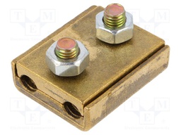 Brass; 95mm2; none; screw terminal; for cable; straight; Mat: brass