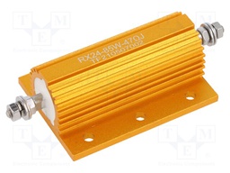 Resistor: wire-wound; with heatsink; 47Ω; 85W; ±5%; 50ppm/°C