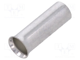 Bootlace ferrule; non-insulated; copper; 6mm2; 12mm; tinned