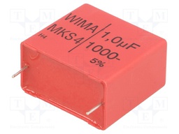 Capacitor: polyester; 1uF; 400VAC; 1kVDC; Pitch: 27.5mm; ±5%