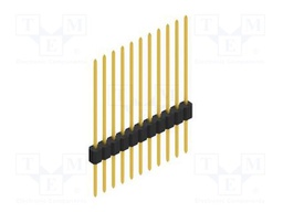 Connector: pin strips; pin header; male; PIN: 11; 1.27mm; THT; 1x11