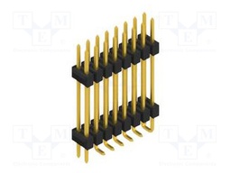 Connector: pin strips; pin header; male; PIN: 16; 2.54mm; SMT; 2x8